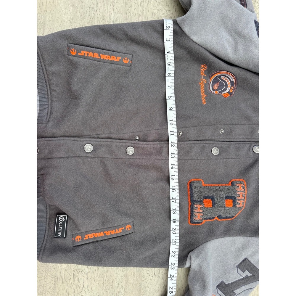 Loungefly Collectiv Star Wars Rebels Varsity Jacket Grey Embroidered Bomber S - Picture 16 of 16